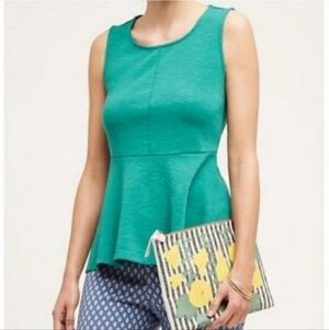Anthropologie Deletta Kelly Peplum Top M